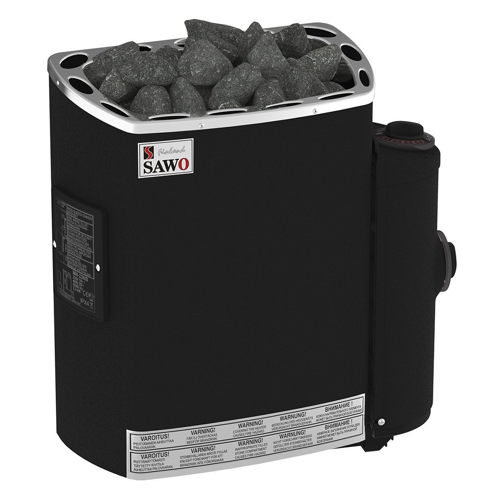 Печь электрическая 3 кВт со встроенным пультом SAWO MINI MN-30NB-P-F Печи для бани и сауны